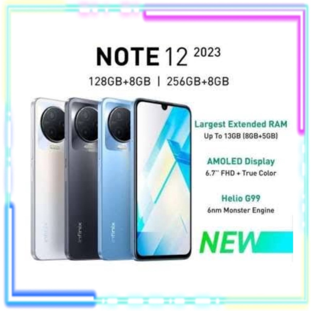 INFINIX NOTE 12 2023 8/128 &amp; 8/256 NEW GARANSI RESMI INFINIX