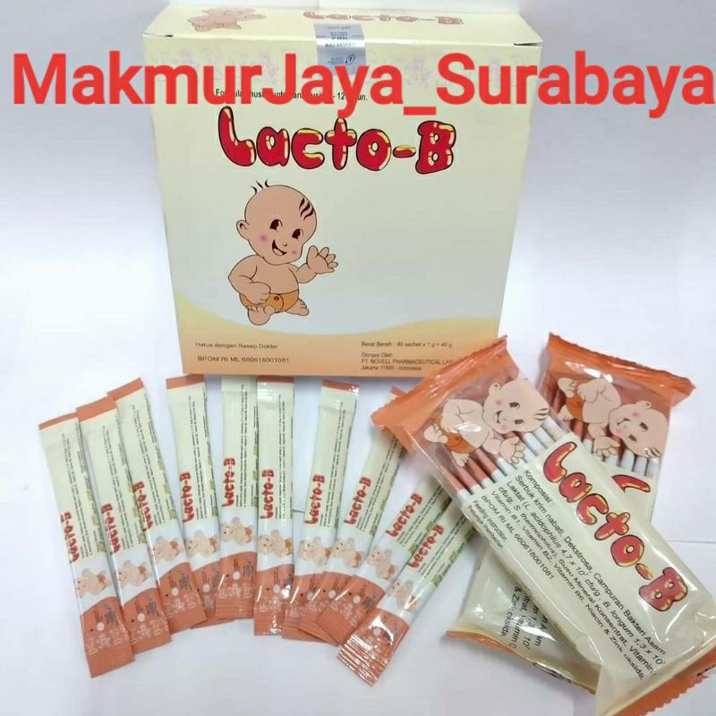 Lacto-B Sachet Probiotik untuk membantu memelihara dan mengobati masalah pencernaan pada anak