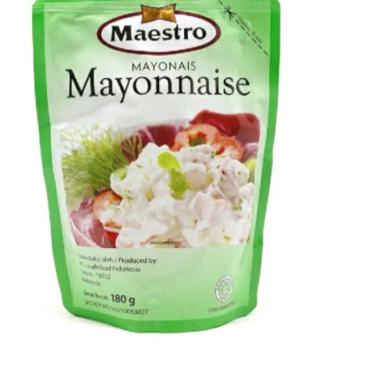 

す Maestro Mayonaise Mayones 180 gr Rendah Lemak Salad buah ヒ