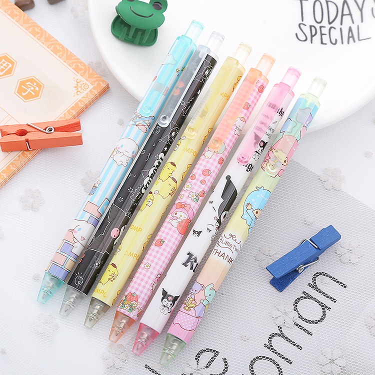 6 pcs Pena Pen Pulpen Gel Cetek Cetekan Set GMALL-ST0108
