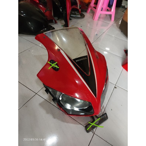 batok kepala set lampu depan cbr 150r k45a lokal mata dua nonled