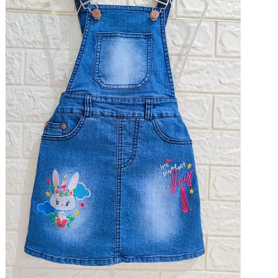 Stok Baru overall rok pendek jeans anak perempuan 0- 9th/ rok kodok jeans anak perempuan/ wearpack/ 