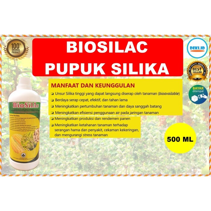 Pupuk Silika Cair Murni Biosilac 500 Ml Silica Tanaman Buah Sayur Hias #Original