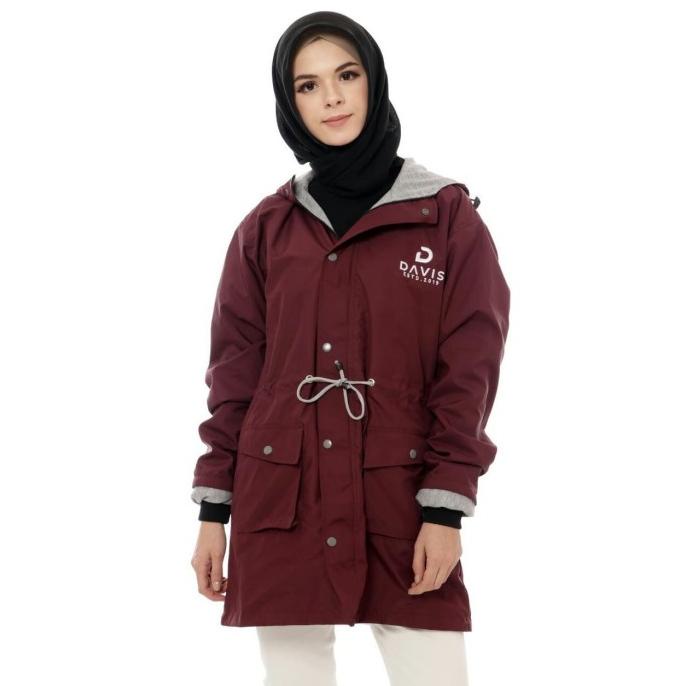 Jaket Anti Air Davis Jaket Parka Cewek Bolak Balik Jaket Parka Hijab