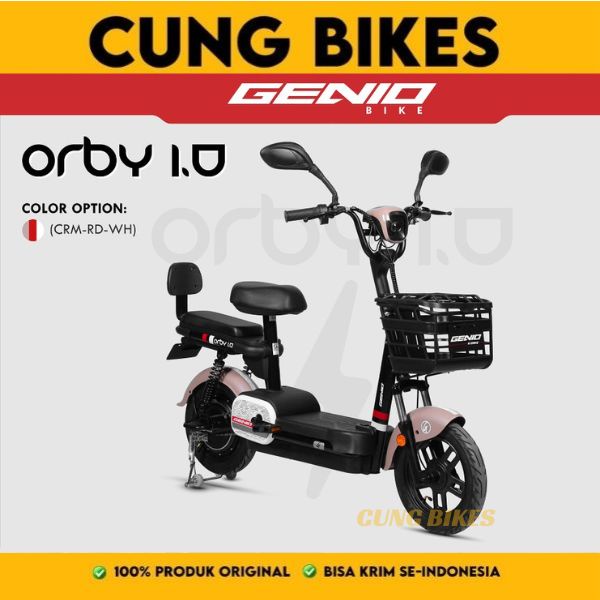 Sepeda Listrik Orby 1.0 by United Bike Electric Bike, keyless, Keranjang besi bergaransi resmi