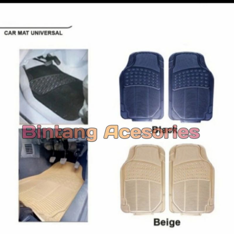 Karpet Depan Mobil XPANDER Karet 2 Pcs Universal Hitam