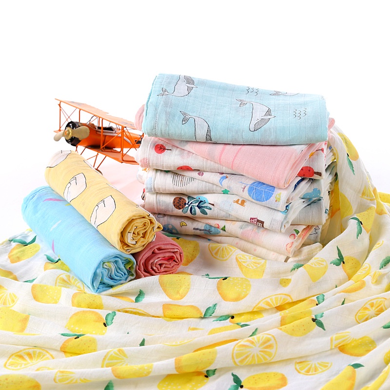 Muslin Swaddle Organic / Swaddle Bamboo / Bedong Bamboo /Selimut Bayi / BS