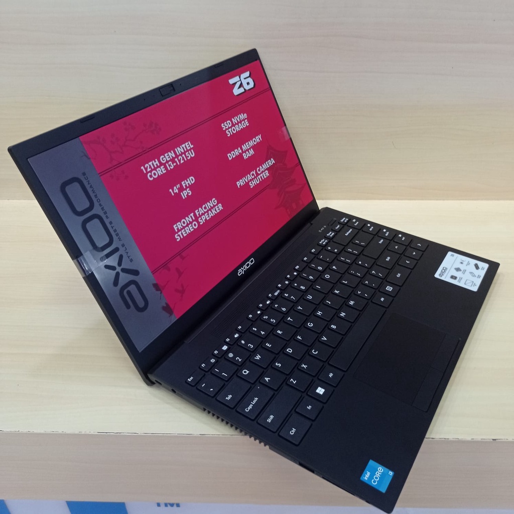 LAPTOP AXIOO MYBOOK Z6 METAL INTEL CORE I3 1215U RAM 8GB 256GB SSD FHD IPS BACKLIT WINDOWS 11