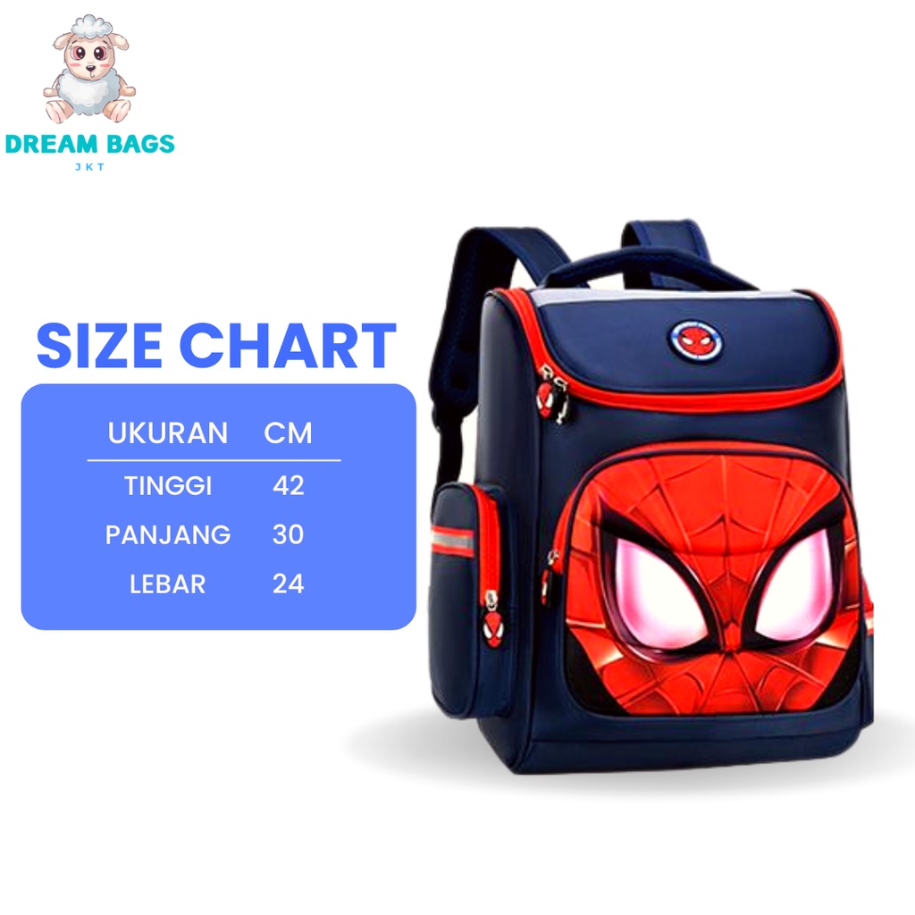 Tas Sekolah Anak Import Dream Bags DB-2155 Karakter Timbul