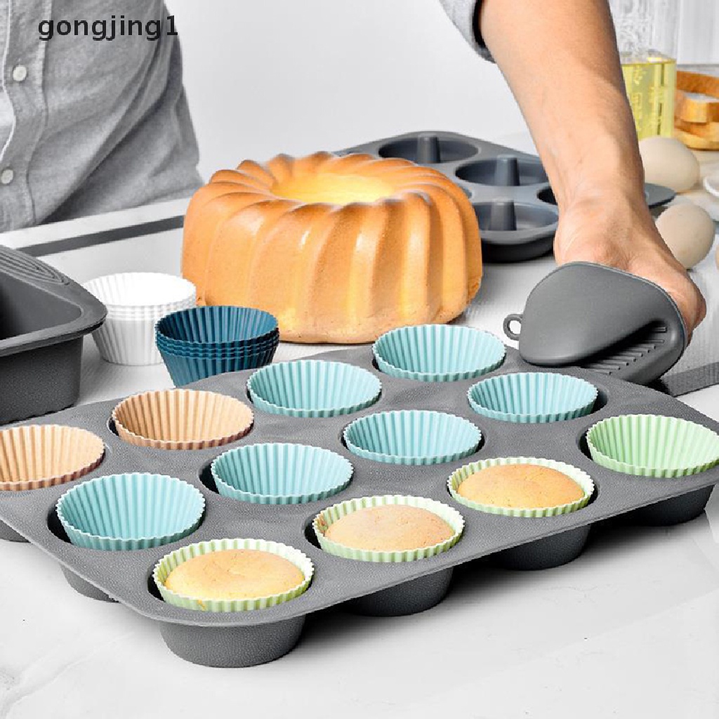 Ggg 5Pcs Cetakan Kue Silikon Butterfly Muffin Cup Baking Puding Jelly Cookies Mold ID