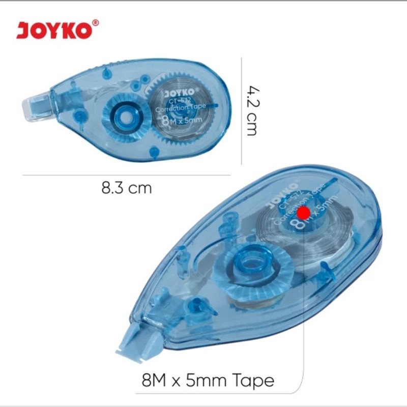 CORRECTION PENGHAPUS 8M / TIPE EX Pita Koreksi Kertas JOYKO CT-572