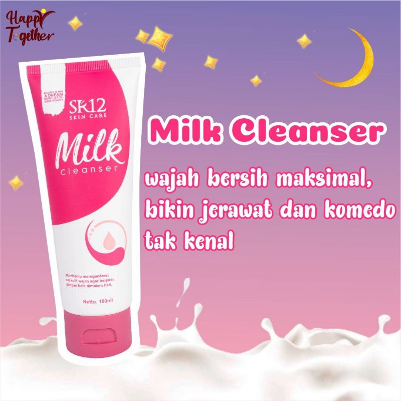 MILK CLEANSER SR12 SUSU PEMBERSIH WAJAH PENGHAPUS MAKEUP BPOM PEMBERSIH WAJAH HERBAL PEMBERSIH WAJAH
