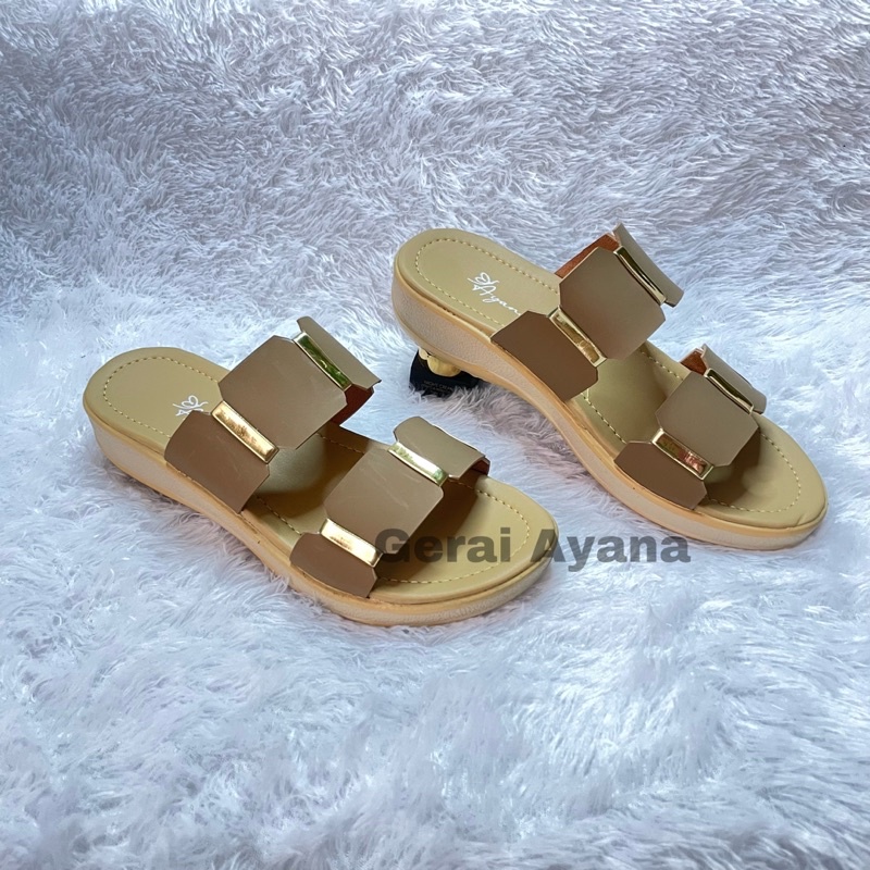 DISKON DAY! Sandal Wanita Ayana Lis Emas | Sandal Wanita Nevada Termurah | Sendal Slop Wanita Sandal Slop