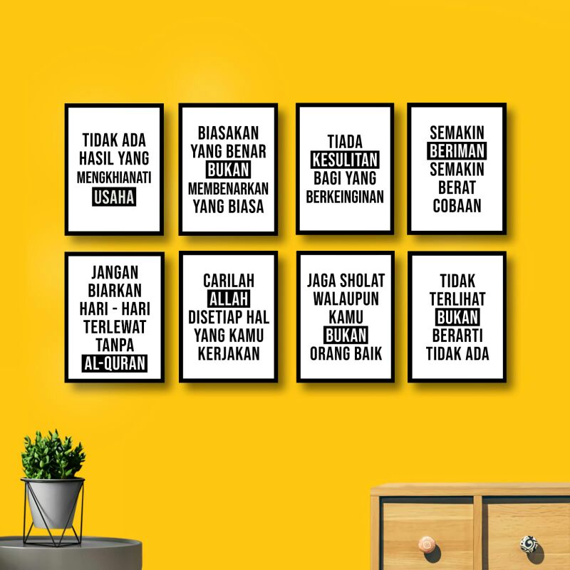 Jual Hiasan Dinding Quotes Islami Pajangan Rumah Motivasi Poster Ruang ...