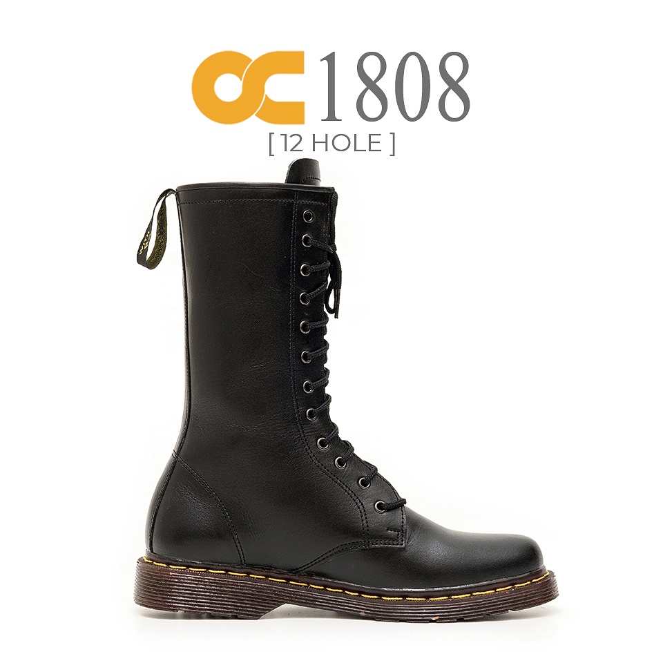 SEPATU BOOT 12 HOLE KULIT ORIGINAL / ODON CIBADUYUT OC 1808