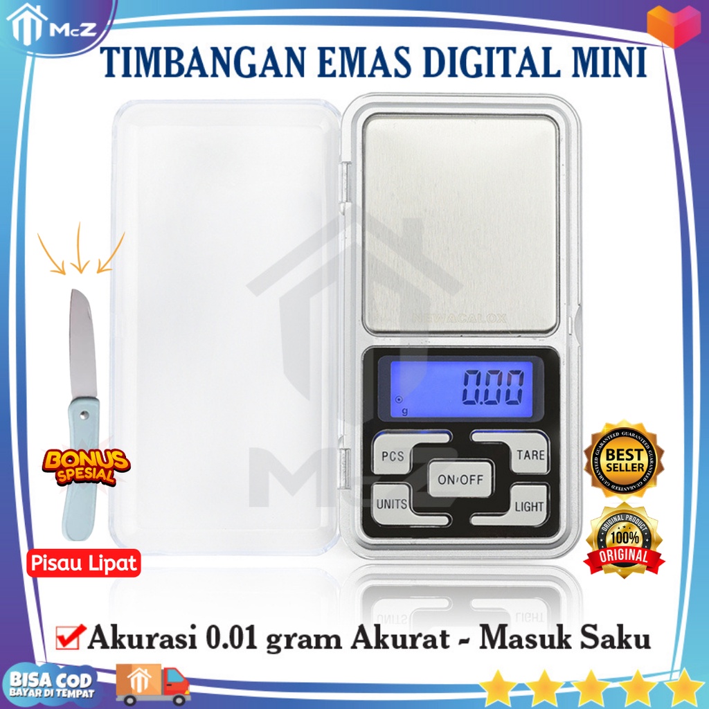 TIMBANGAN DIGITAL EMAS Mini Akurasi 0.01 gram SILVER - Timbangan Silver Berlian Diamond Batu Akik Ob