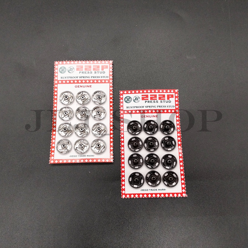 Kancing jepret /kancing cetet 222 ukuran 12MM