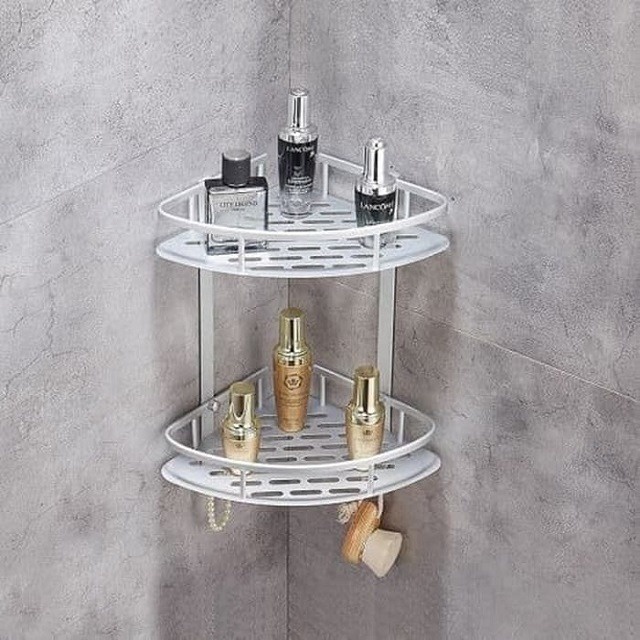 PROMO Rak Sabun 2 Susun Aluminium Rak Dinding Kamar Mandi Rak Toilet Rak Gantung Stainless Rak Handuk Sabun Serbaguna