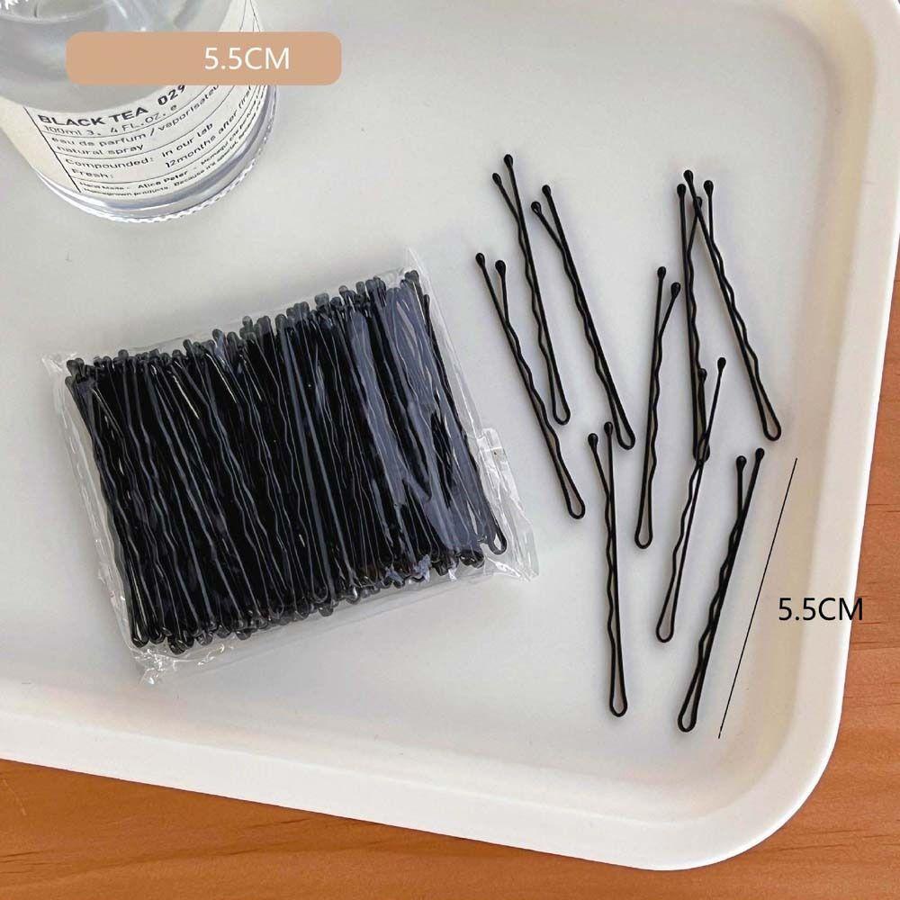 Rebuy 100pcs Hair Pin Flat Shaped Hair Salon Grips Alat Styling Rambut Tipe Gelombang Pin Rambut Tak Terlihat