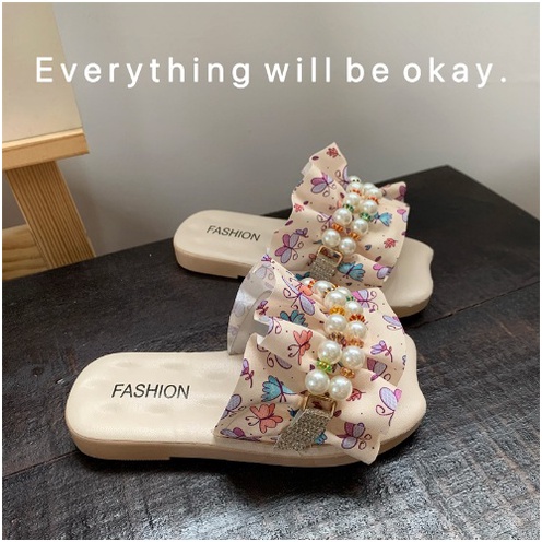 Sandal Anak Perempuan Motif Mutiara KEDUT KUPU MUTIARA 24-35 Import