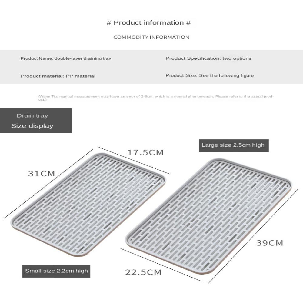 Solighter Cup Storage Tray Wadah Wadah Tempat Spons Piring Saji Nampan Penyimpanan Buah Sayur