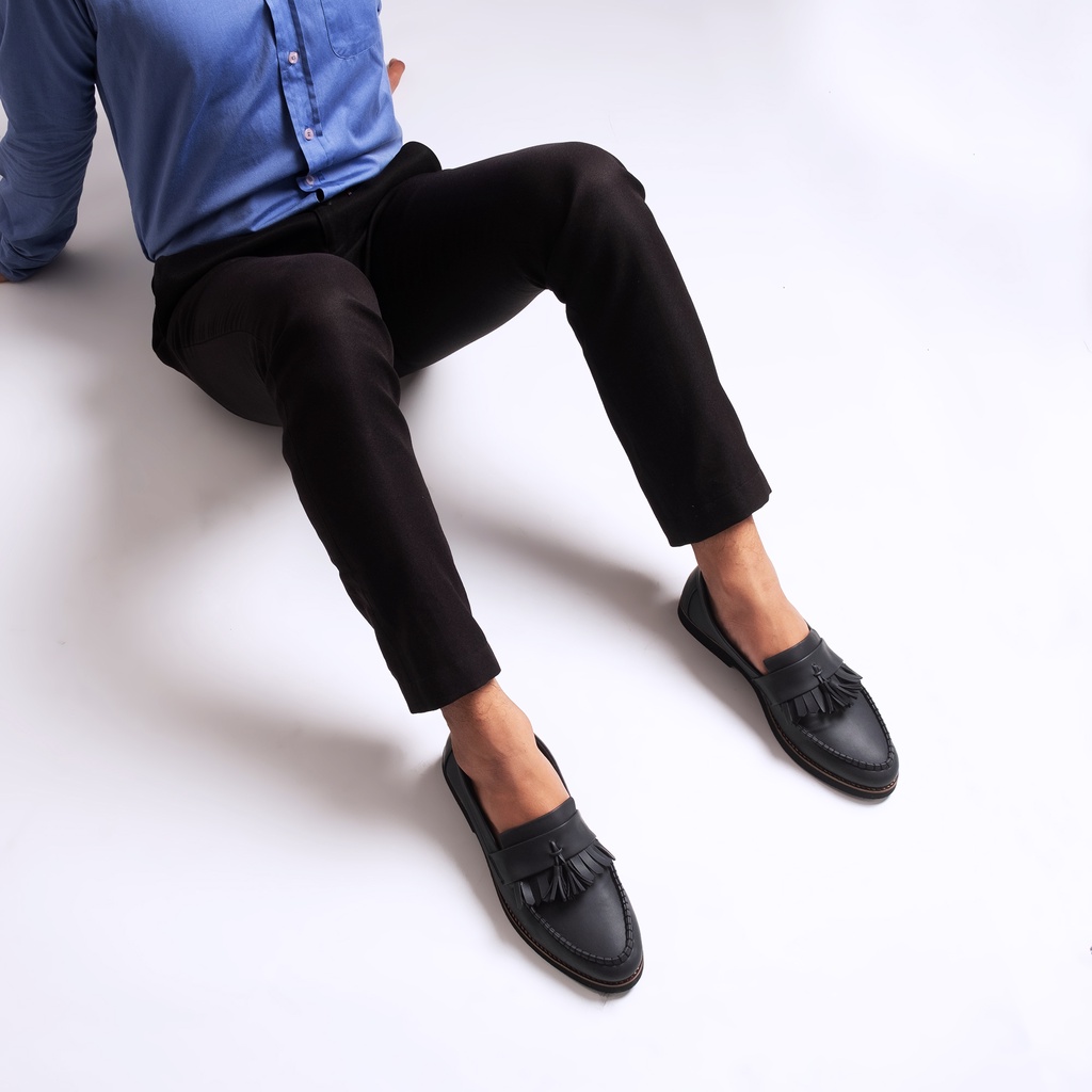 AARON SERIES ORIGINAL x JACK Sepatu Loafers Pria Slip On Simple Formal Casual Kerja Kantor Slop Resmi Kantoran Pesta Kondangan Selop Jalan Santai Hangout Kuliah Penny Loafer Semi Kulit Premium Footwear Big Size Jumbo Ukuran Besar 44 Keren Terbaru Branded