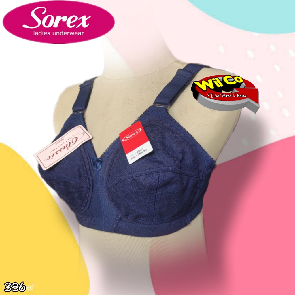 K386 - BRA/BH WANITA CLASSIC SOREX CUP C SIZE 36 - 46  TIGA PENGAIT