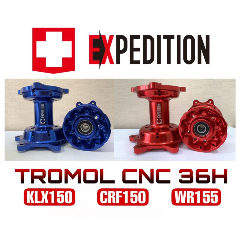 Tromol Expedition original full cnc tromol depan belakang Wr 155 Crf 150 Klx / Dtracker 150 Expediti