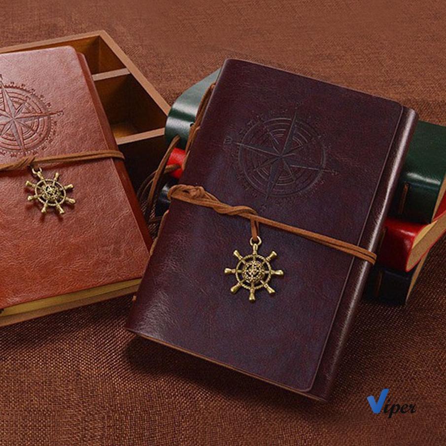 

[M-1-3 ☛] Buku Catatan Notebook A5 A6 Buku Diary Aesthetic Gaya Retro Binder Unik Cover Kulit PU Leather-berkualitas