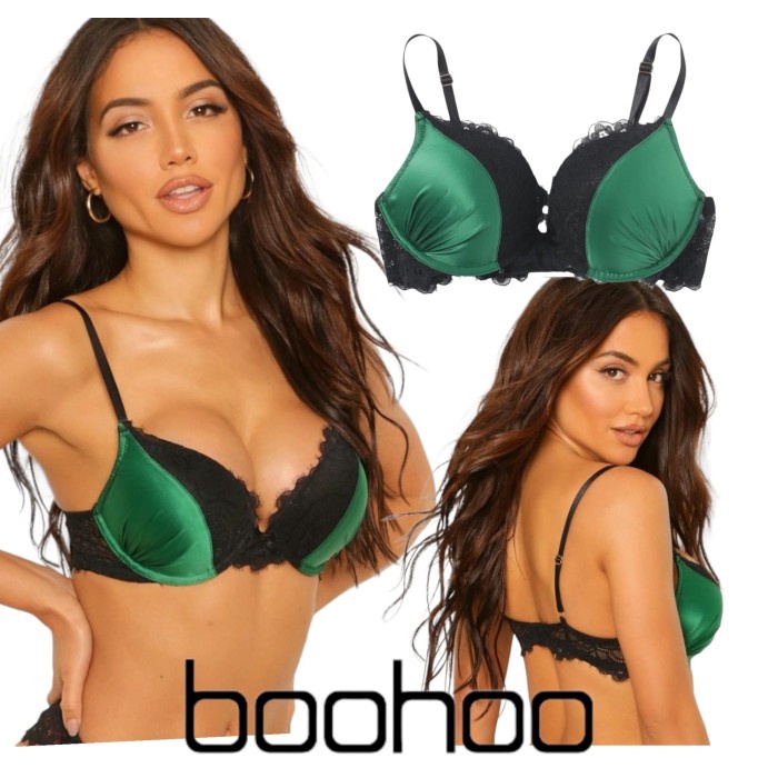 Bra Boohoo Bombshell Color Green Emerald