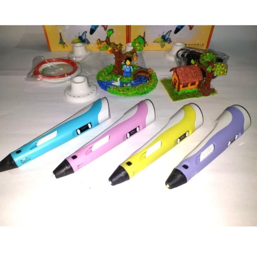 

ㅺ 3D Stereoscopic Printing Pen Pena Gambar 3D Drawing Pen DIY ₪