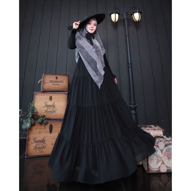 SET GAMIS HALIZA SYARI AMIRAH HITAM