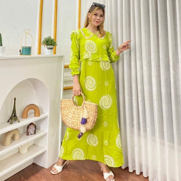 Bianglala Midi Dress Rayon Terbaru Fashion Wanita