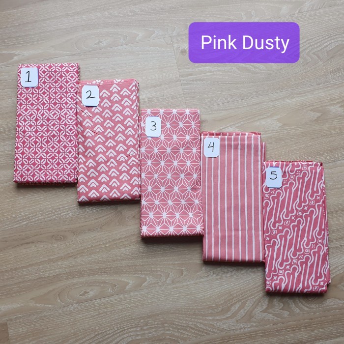 Kain Kain Batik Garutan Warna Pink Dusty (150319)