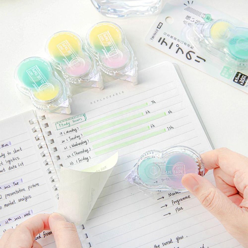Mxbeauty Double Sided Tape Perekat Siswa 5mmx10m Scrapbooking Perlengkapan Kantor DIY Alat Tulis Jurnal DIY Craft Supplies