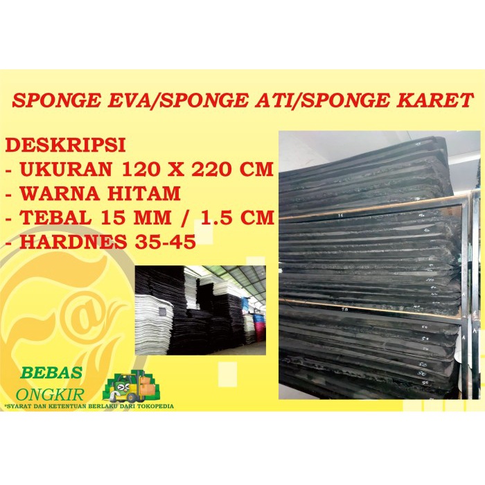 

SPON ATI EVA SPONGE KARET HITAM 15 MM