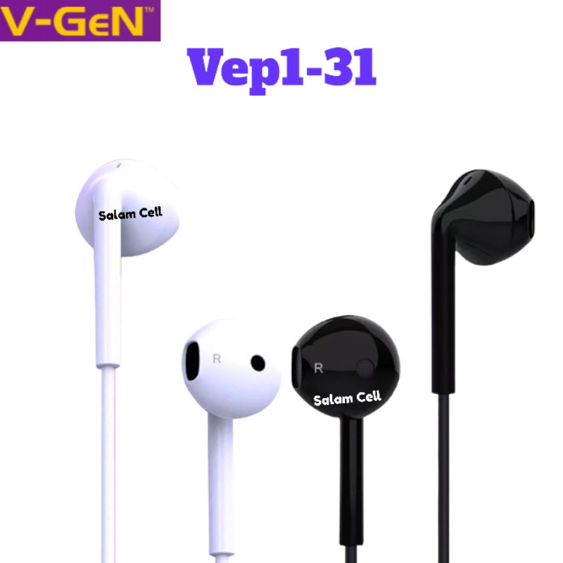 Headset Handsfree V-GeN VEP1 30 1pack isi 30pcs Earphone Headset Deep Bass Original