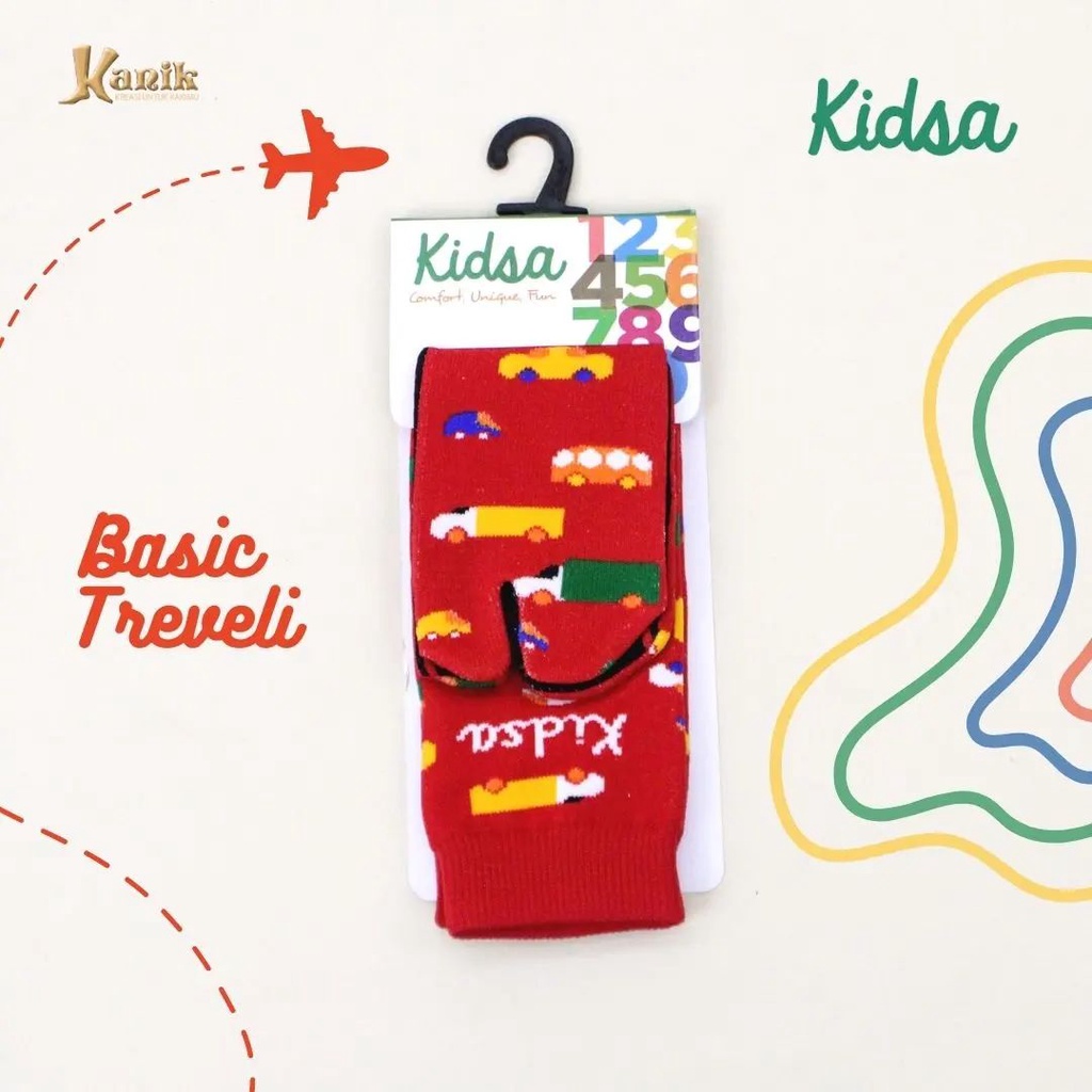 Kaos Kaki Jempol Anak Motif Kidsa Traveli by Kanik