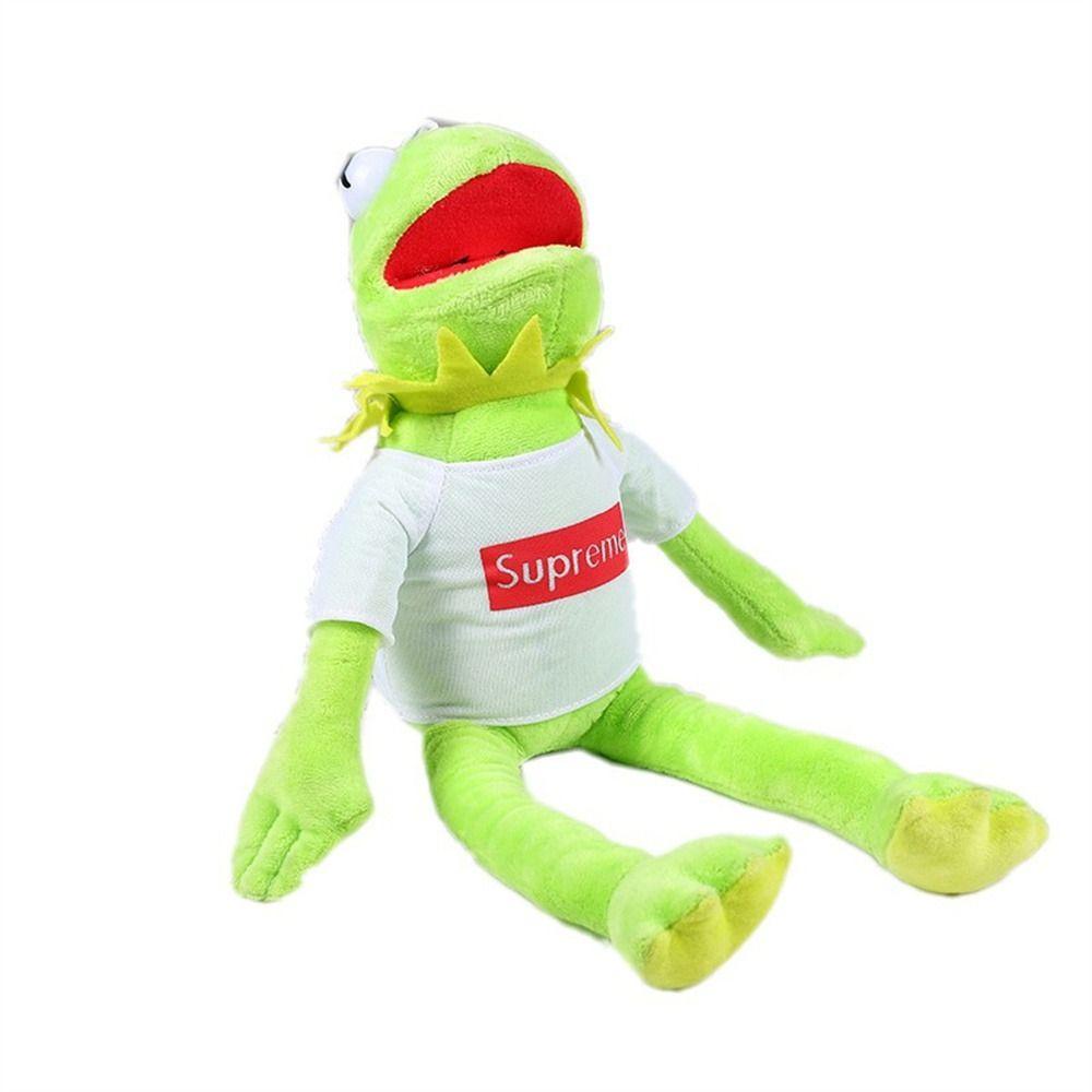 Quinton Plush Kermit Kodok Hadiah Natal Anak Hadiah Muppet Show 38 cm Boneka Binatang Boneka Kodok Plush Doll