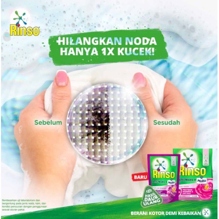 RINSO CAIR ANTI NODA + MOLTO KEMASAN 38ML 1 DUS = 144 SACHET