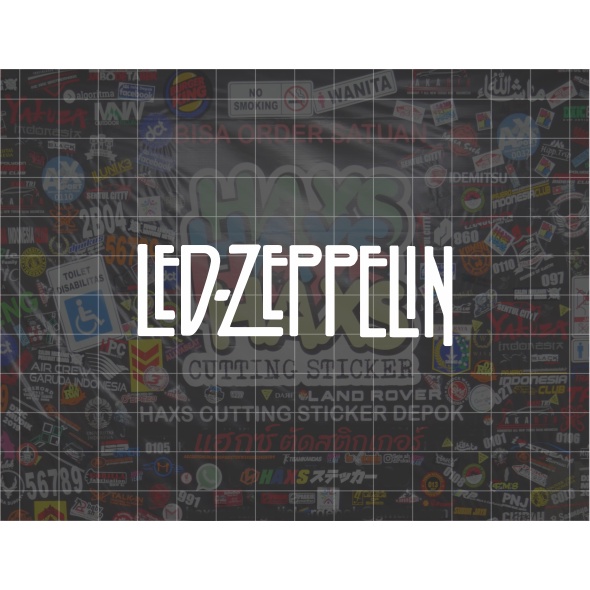 Cutting Sticker Led Zeppelin Ukuran 8 Cm Untuk Motor Mobil