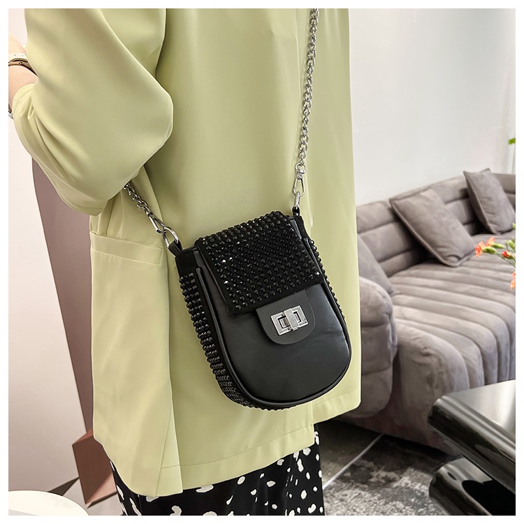 BJ32126 - BLACK/SILVER - TAS WANITA FASHION KOREA CHINA IMPORT MODIS ELEGAN TERMURAH TERLARIS TERBARU BAGSTORE JAKARTA TAS BATAM LT2126