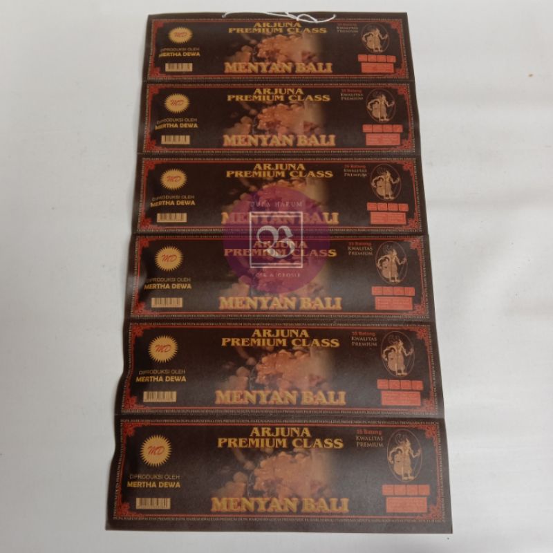 Hio Dupa Wangi Rentengan Arjuna Premium aroma Menyan Bali  isi 6bks (1bks isi 35stik)