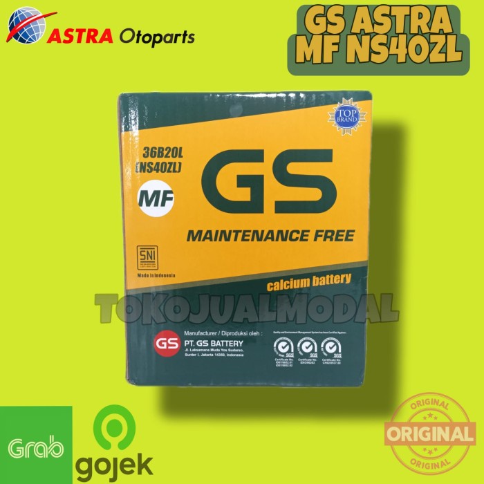 Jual AKI MOBIL SUZUKI ERTIGA NS40ZL / 36B20L GS ASTRA AKI KERING