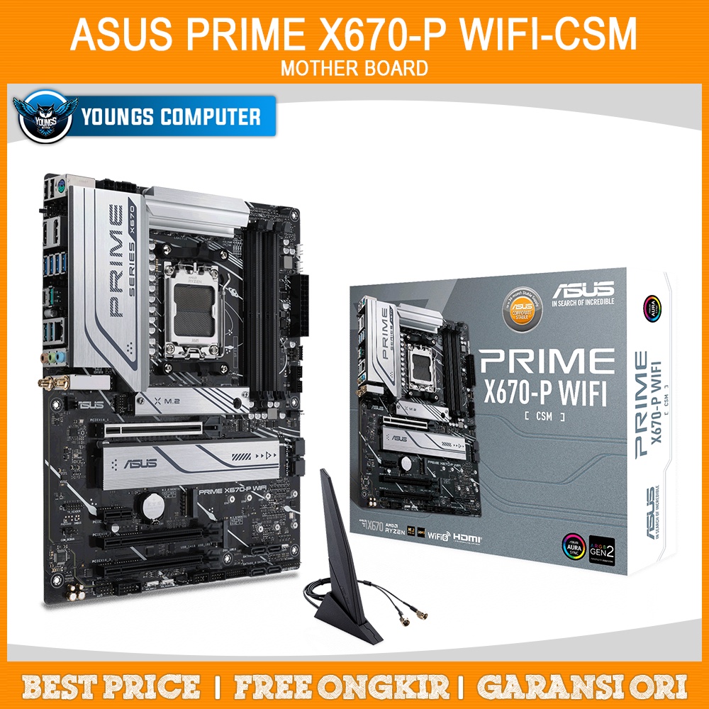 ASUS PRIME X670-P WIFI-CSM | MOTHERBOARD AMD X670 AM5 DDR5 ATX