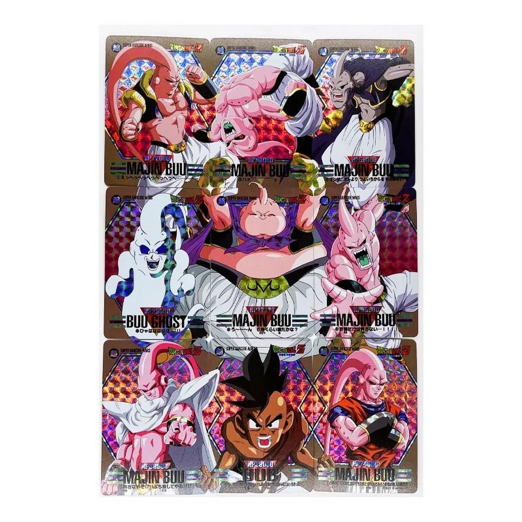 Jual Kartu Dragon Ball Z Fullset 9pcs Super Barcode Wars Majin Buu