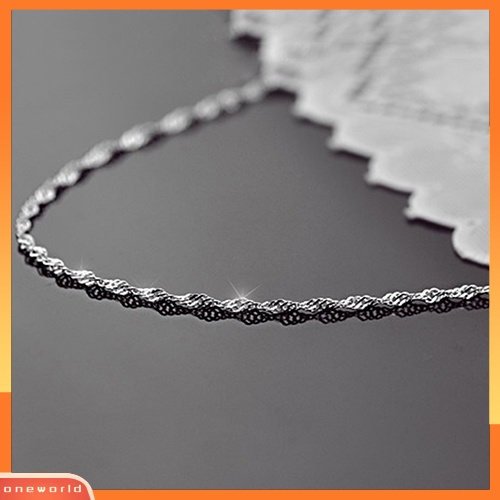 [WONE] Pesona Perhiasan Kalung Rantai Wanita Berlapis Perak Gelombang Air DIY Untuk Pesta Prom