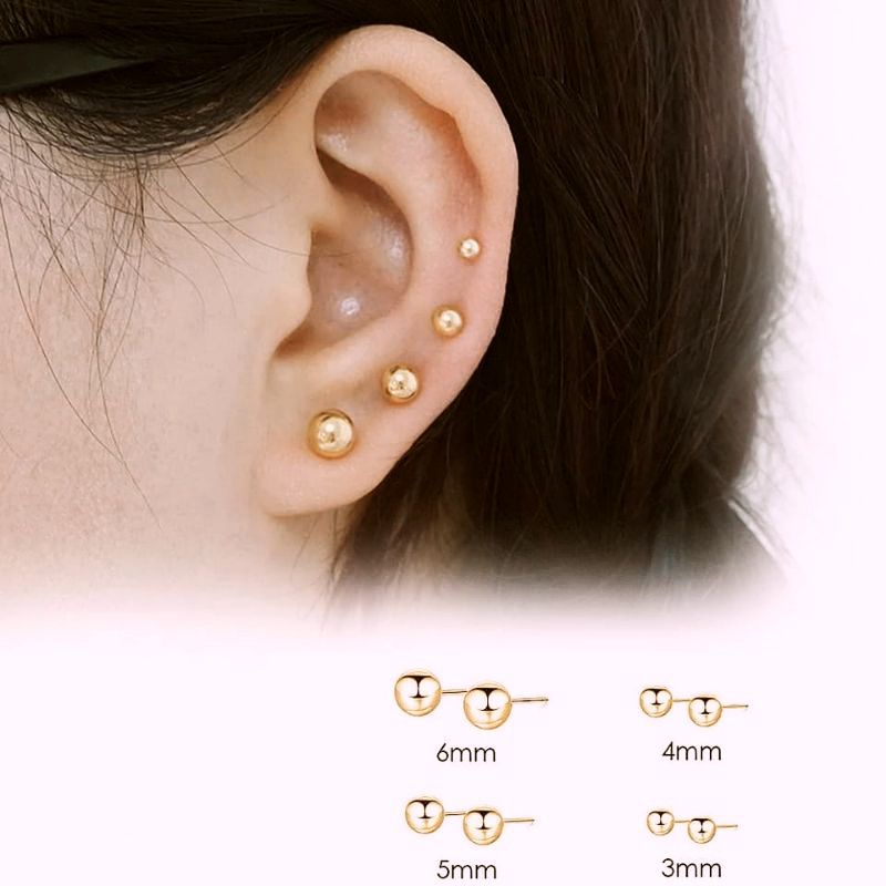 ANTING TUSUK GIWANG TOGE BOLA POLOS EMAS SJ