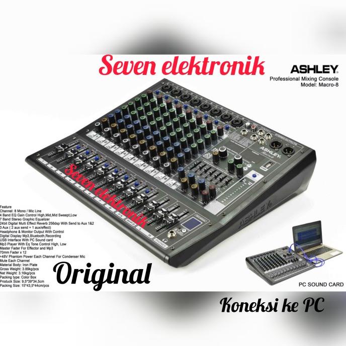 mixer Ashley Macro 8 macro8 original 8 channel