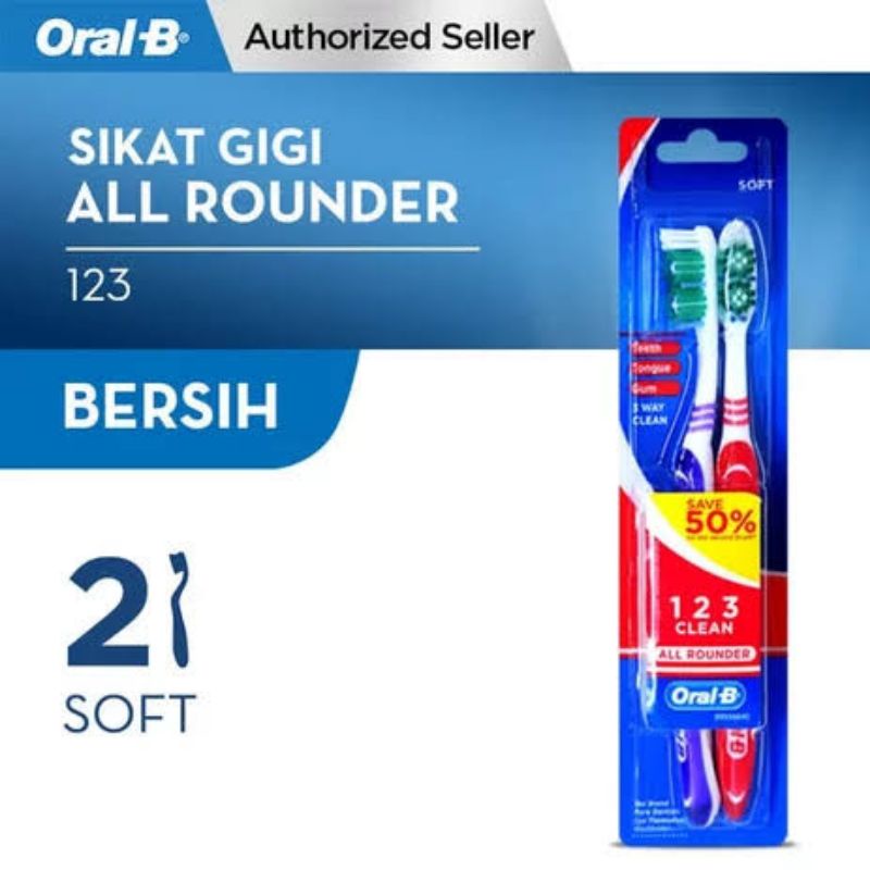 Oral B Sikat Gigi Dewasa - P&amp;G OralB Toothbrush All Rounder - P &amp; G Oral-B Sikat Gigi Anak